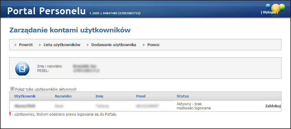 50 Portal Personelu Medycznego Konto lekarza jest zawsze traktowane jak konto główne (konto administratora) Wydanie upoważnienia lekarzowi zawsze oznacza przyznanie lekarzowi uprawnienia