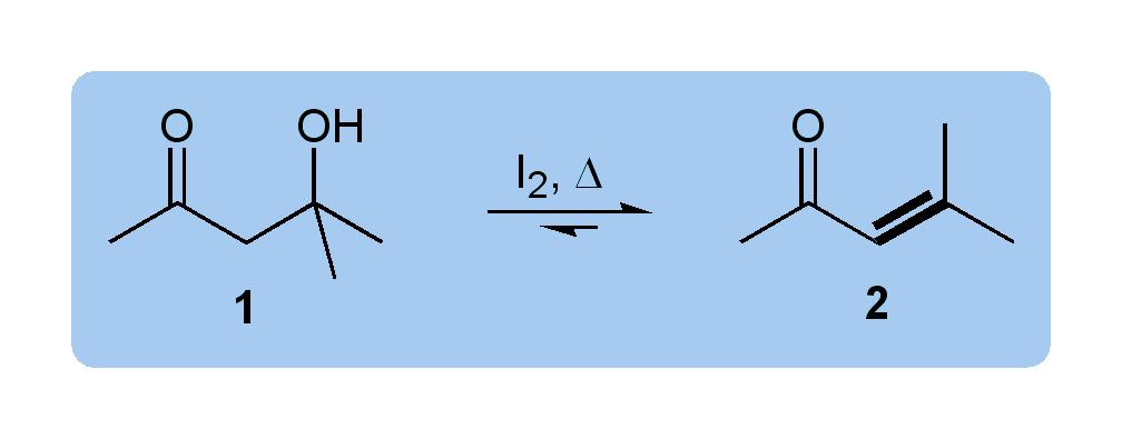 SYNTEZA TLENKU MEZYTYLU (4-METYLOPENT-3-EN-2-ONU) ZADANIE 7B Aldole (związki β-hydrokykarbonylowe), otrzymane na przykład w wyniku reakcji kondensacji aldolowej, są często związkami nietrwałymi.