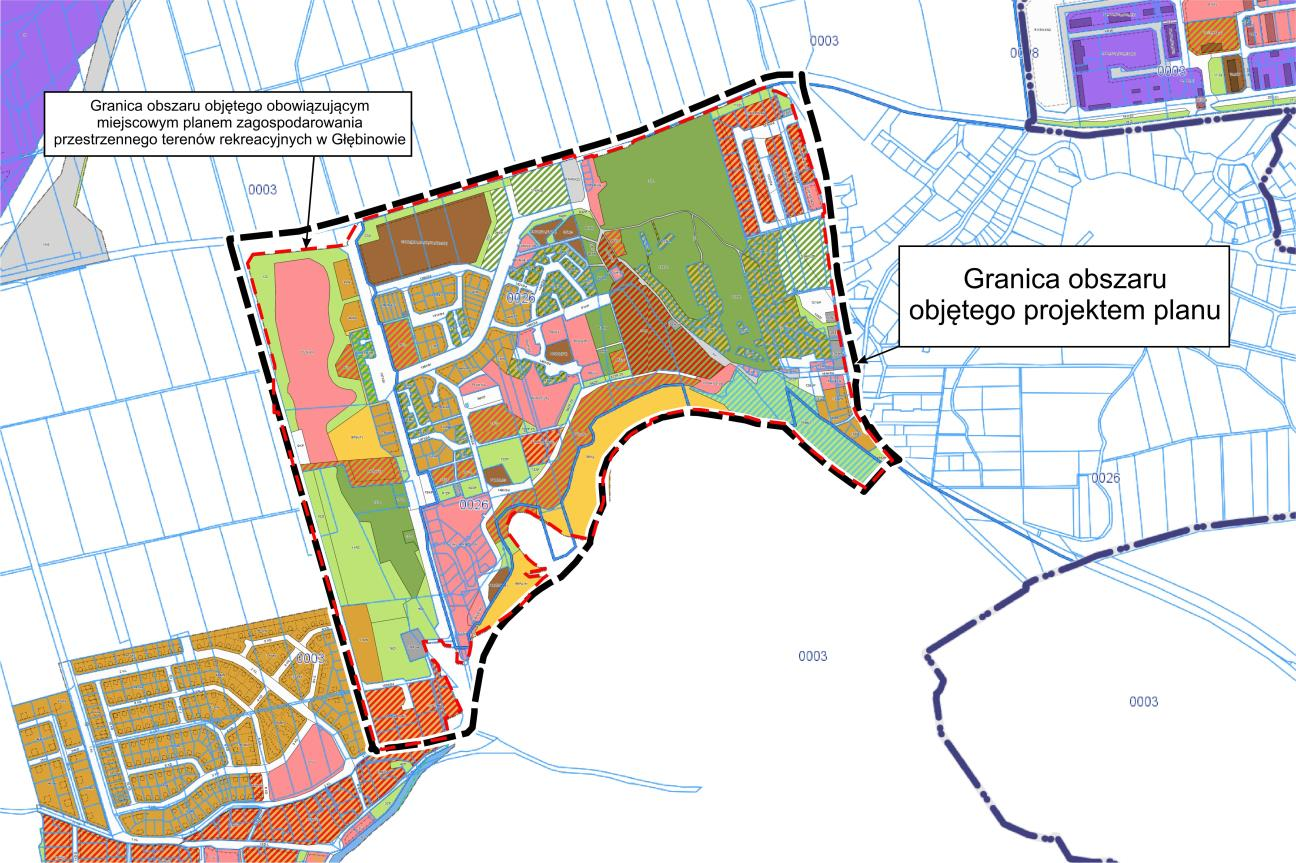 - 2UT - Tereny projektowanych usług turystycznych obejmujące obszary lokalizacji obiektów i urządzeń dla obsługi ruchu turystycznego, campingi, pola biwakowe, domki letniskowe, pensjonaty, motele,