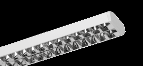 KASETONY NATYNKOWE KASTOR T5 Natynkowa oprawa świetlówkowa Moc: 2x28W, 2x35W, 2x49W, 2x54W, 2x80W Źródło światła: świetlówka T5 Trzonek: G5 Układ optyczny: raster aluminiowy PAR Index Moc nominalna