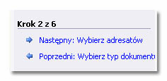 Przejdź do kolejnego kroku kreatora: do wyboru adresatów klikając łącze: Wybierz