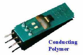 Stosowane czujniki Polimerowe: zmiana stałej dielektrycznej (lub