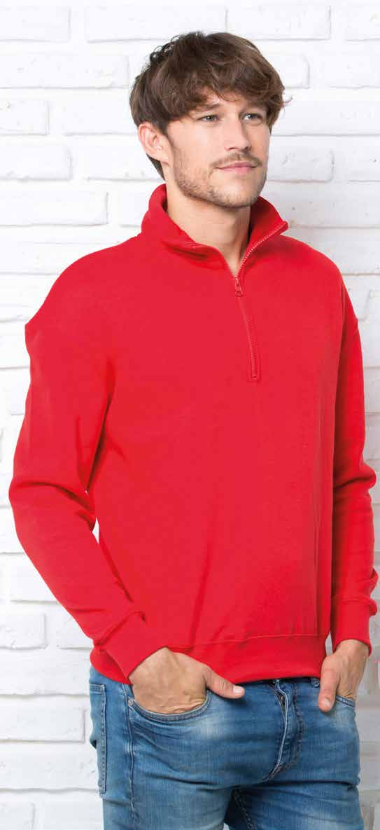 half zip sweatshirt REF: swrazip Bluza dresowa męska, z krótkim suwakiem. Ściągacze na rękawach. 290gsm. approx.