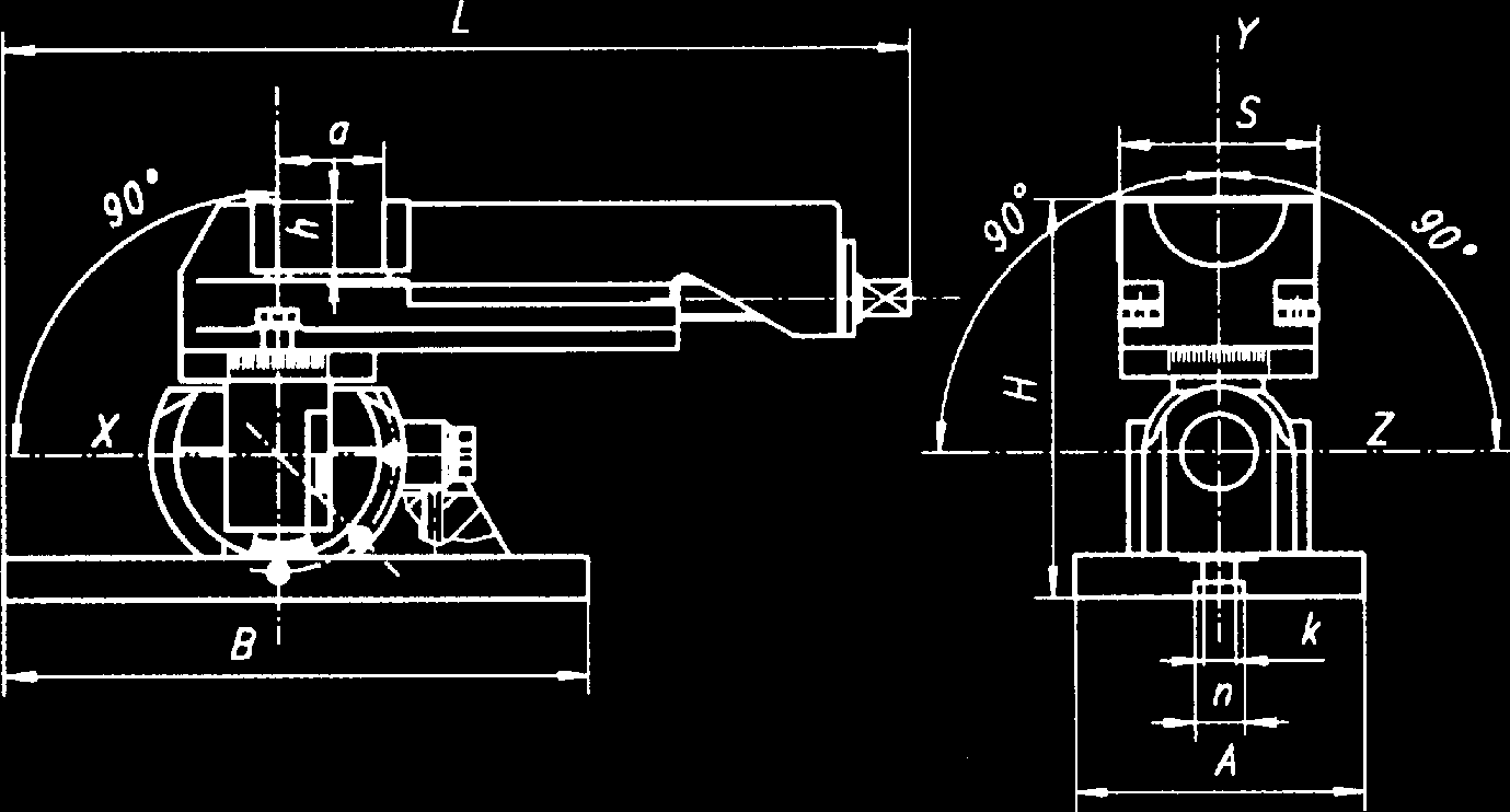 IMAD O MAZYNOWE UCHYLNE W TRZECH OIACH WIELOFUNKCYJNE Typ THREE ANGLE MULTI-PURPOE MACHINE VICE Type Przeznaczone do szlifowania powierzchni pochylonych w jednej lub kilku p³aszczyznach w stosunku do