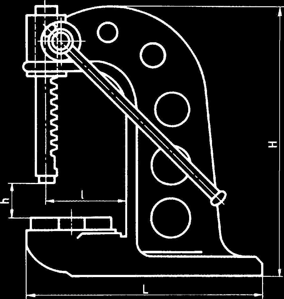 PRAKI Z NAPÊDEM RÊCZNYM Typ MANUALLY OPERATED PREE Type Przeznaczone do wt³aczania tulei i trzpieni w pracach œlusarskomonta owych.