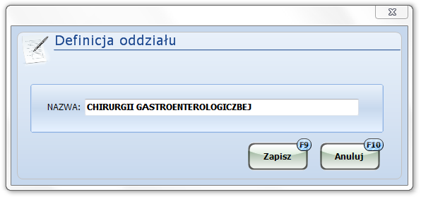 [Zapisz] - dane zostaną zapisane, powrót do Definicji skierowania do specjalisty, [Anuluj] - powrót do Definicji skierowania do specjalisty bez zapisywania danych.