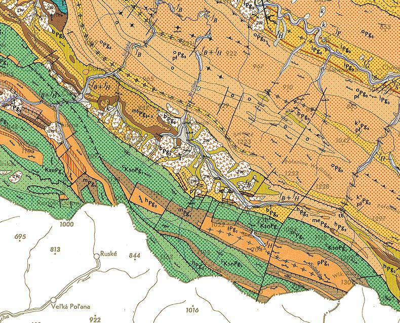 Legenda: obszar wykonanych badań Załącznik 2 Wycinek Mapy Geologicznej Polski - skala 1:200 000 Arkusz Łupków