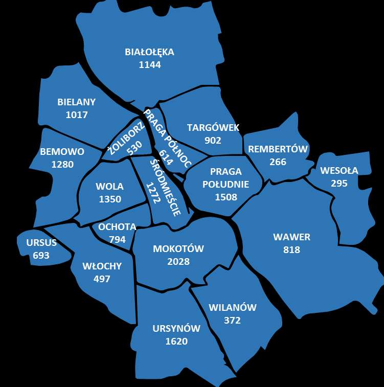 3. Charakterystyka badanych Struktura badanych odzwierciedla strukturę mieszkańców Warszawy, będący w wieku 6 lub więcej lat, pod względem terytorialnym (dzielnica zamieszkania), płci oraz wieku.