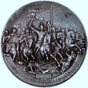 -, bràz, 50 mm I 200,- 26/23 798. 500-lecie Bitwy Grunwaldzkiej medalik wybity w 1910 r.