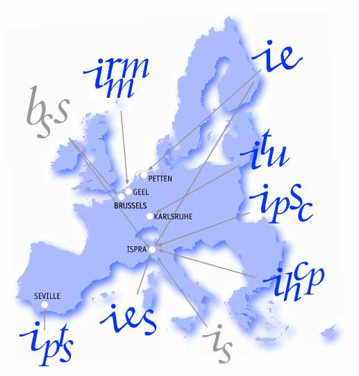 JRC Wspólnotowe Centrum Badawcze Jedna z Dyrekcji Generalnych KE, której struktura składa się siedmiu Instytutów Badawczych usytuowanych w pięciu krajach europejskich.