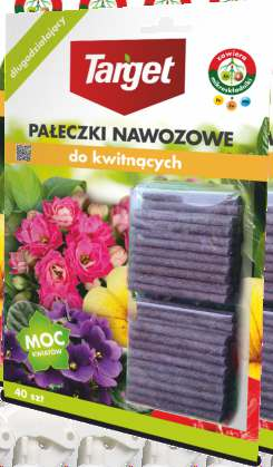 Pałeczki nawozowe do kwitnących Wieloskładnikowy nawóz WE typu NPK w postaci pałeczek nawozowych przeznaczony do nawożenia wszystkich roślin kwitnących domowych i