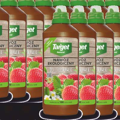 Nawóz ekologiczny w płynie do truskawek Płynny nawóz ekologiczny Target do truskawek to całkowicie organiczny produkt polecany przy ekologicznej uprawie truskawek.