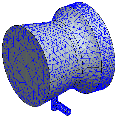 17 Fig. 5c. Variant 3 mesh, on the left mesh general profile, on the right mesh concentration near the non-return valve Rys. 5c. Siatka dla wariantu 3, po lewej ogólny zarys siatki, po prawej zagęszczenie siatki w okolicach zaworu zwrotnego 5.