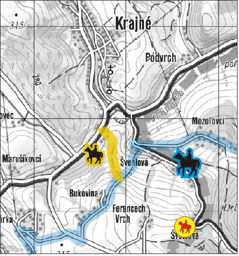 Podrobný popis trasy: Trasa spája Veľký okruh kopaničiarskeho regiónu s obcou Krajné.