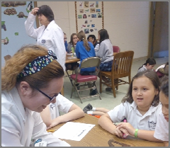 K through 8th grade receive auxiliary classes as