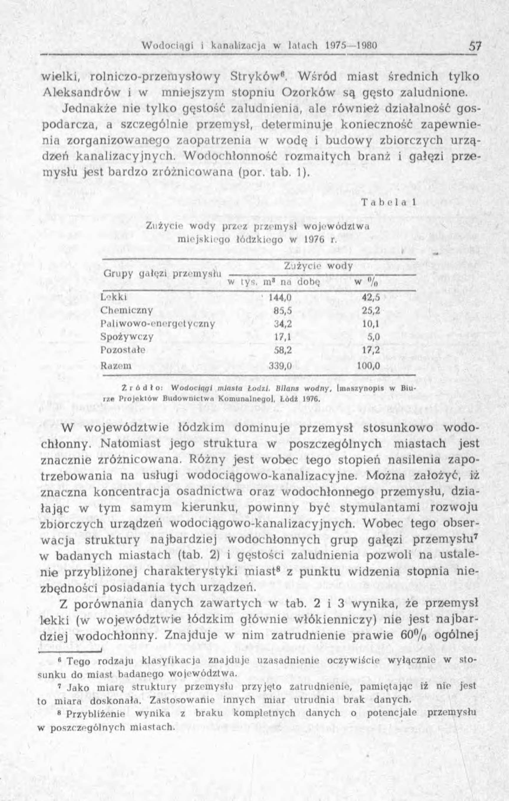 wielki, rolniczo-przem ysłow y Stryków. W śró d miast średnich tylko A leksandrów i w m niejszym stopniu O zorków są gęsto zaludnione.