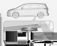 Pielęgnacja samochodu 265 Punkty podparcia w przypadku użycia podnośnika Tylne ramię podnośnika należy umieścić centralnie pod wgłębieniem w progu.
