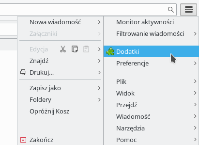 2 Kalendarz Rys. 2.38: Przejście do zakładki Dodatki.