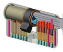 Akcesoria Wkładki bębenkowe PODKLASA Wkładki bębenkowe 3 klucze w komplecie 5 1 1 2 2 3 3 4 4 1. Stalowe i mosiężne kołki bębenka i korpusu utwardzone powłoką niklową 2.
