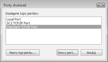 Zmiana na standardowy port TCP/IP ZMIANA PORTU Jeśli urządzenie pracuje w sieci IPv6, zmień port na ten,