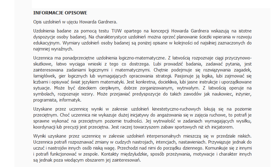 7. Raport można zanominizować i wydrukować.