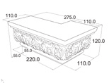 80.00 V02 KAFEL NAROŻNY ZAOKRĄGLONY 280 x 110 x 110 100.