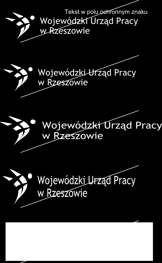 Niedozwolone formy znaku Nie dopuszcza się następujących modyfikacji znaku: Zmiany kolorów w wersji podstawowej; Stosowania niekontrastowych zestawów kolorów w wersjach monochromatycznych;