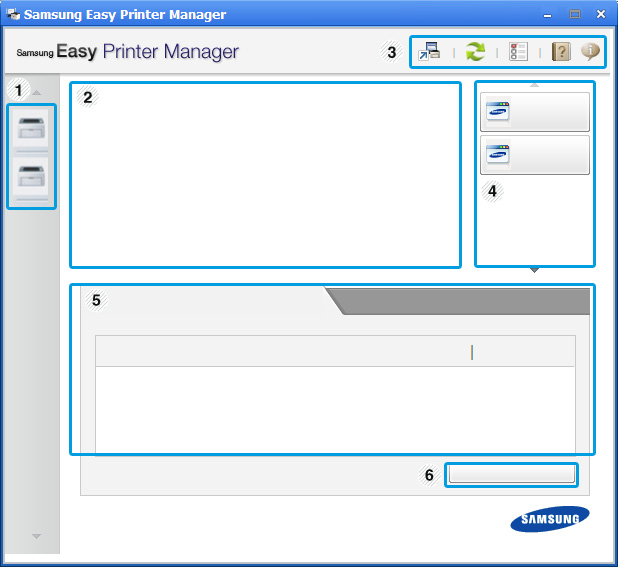 Korzystanie z aplikacji Samsung Easy Printer Manager Narzędzie Samsung Easy Printer Manager to aplikacja, która gromadzi wszystkie ustawienia urządzenia firmy Samsung w jednym miejscu.