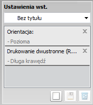 Drukowanie podstawowe Korzystanie z ulubionych ustawień Opcja Ustawienia wst.