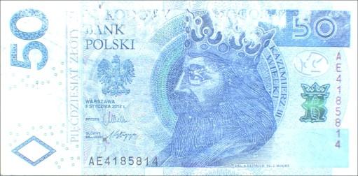 Zwiększenie gęstości optycznej banknotu wyliczane jest w oparciu o wyższą z dwóch wartości średnich arytmetycznych z pomiarów wykonanych w co najmniej 4 punktach na niezadrukowanej powierzchni