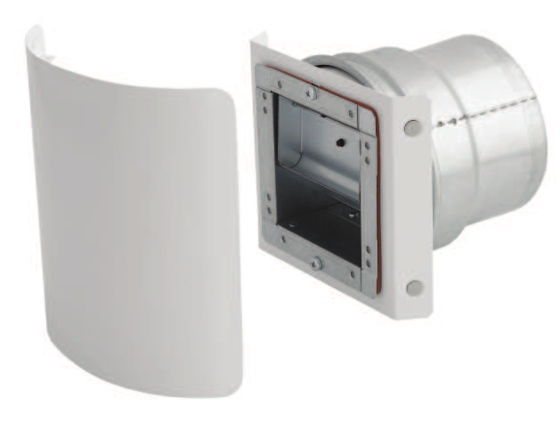 Stabilizator wentylacji z kasetą KSW2 ZDJĘCIE ZASADA DZIAŁANIA OPIS Stabiler ogranicza nadmierny wypływ powietrza przez kanał wentylacyjny.