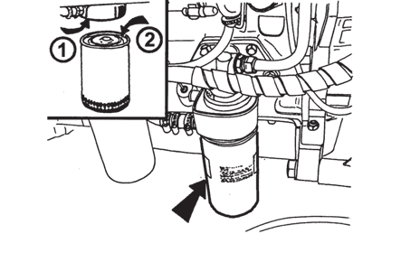 WSKAZÓWKI DOTYCZĄCE OBSŁUGI TECHNICZNEJ Wymiana pełnoprzepływowego filtra oleju silnikowego Wykonuje się przy każdej wymianie oleju silnikowego.