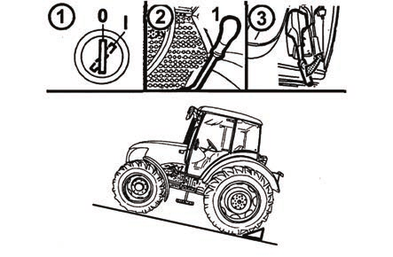 G232 Zatrzymanie silnika Po pracy ciągnika, gdy silnik pracował z pełnym obciążeniem, należy zapewnić jego schłodzenie. 1.
