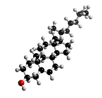 Masowa zdolność rozdzielcza Cholesterol na podłożu Ag Analiza: Bi 3 +, 30 kev, 100x100µm 2, 6x10 12 jon/cm 2 Cholesterol C 27 H 46 O M w =386