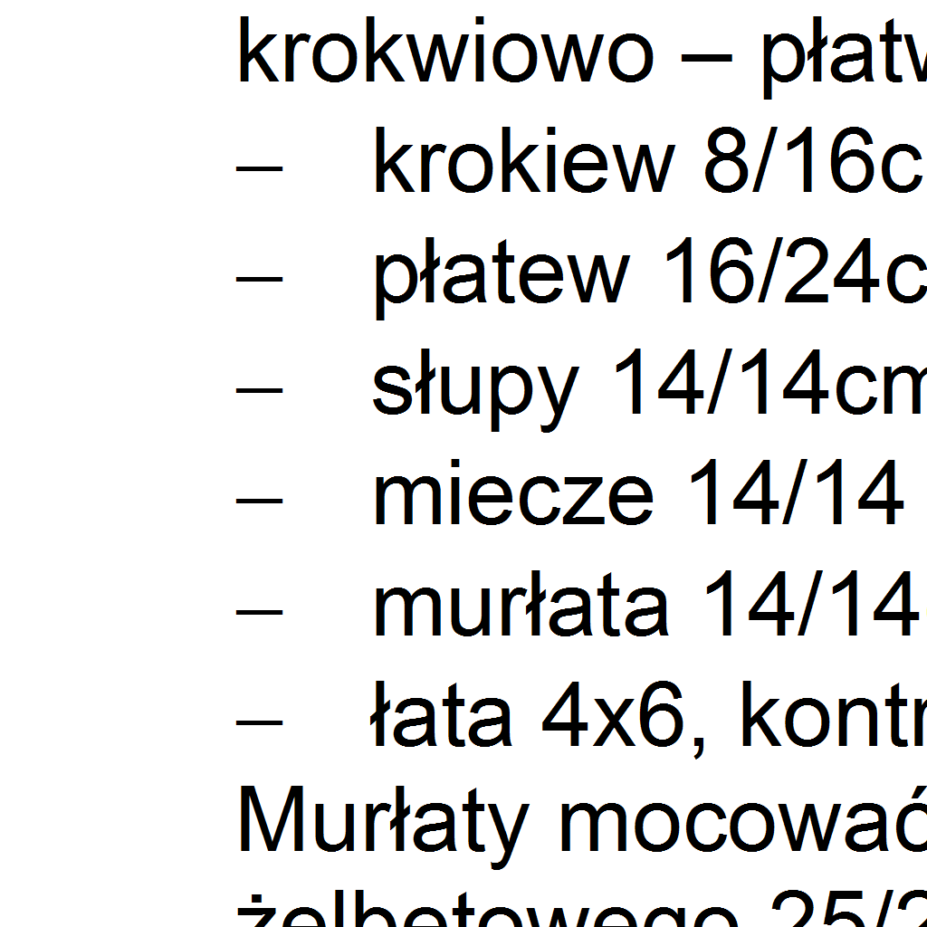 L19 długości podano na rysunku stropów.