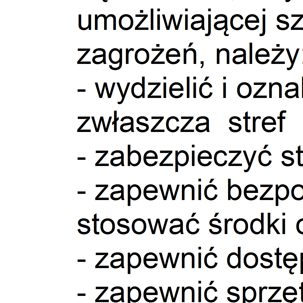 zakresie bezpieczeństwa i higieny