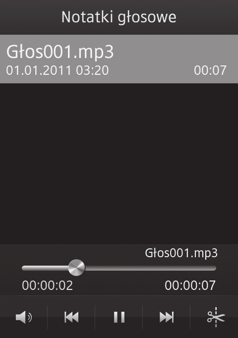 3 Mów do mikrofonu. 4 Po zakończeniu wybierz opcję Stop. Notatka głosowa zostanie automatycznie zapisana.