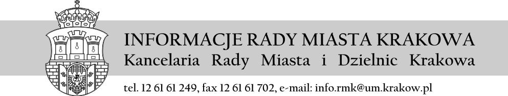 czwartek, 20 listopada 2014 200/14 AKTUALNOŚCI: RADA MIASTA KRAKOWA VII KADENCJI Znamy już oficjalnie i przedstawiamy nowy skład Rady Miasta Krakowa VII kadencji.