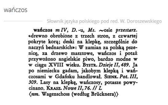 Produkcja leśna (XVII-XVIII wiek) Koniec XVII