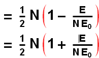 + E 0 N + - cząstek - E 0 N - - cząstek