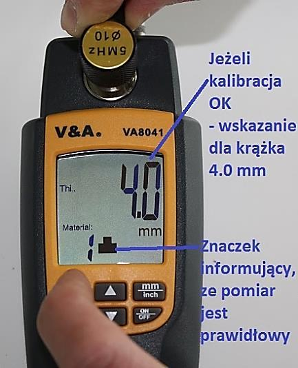 W ćwiczeniu używamy tylko przycisków [ON/OFF], [SELECT] oraz [Ajust], oraz krążka kalibracyjnego.