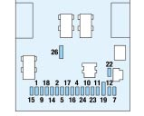 114 INFORMACJE PRAKTYCZNE WYMIANA BEZPIECZNIKA Skrzynki bezpieczników umieszczone są pod deską rozdzielczą (po stronie kierowcy) i w komorze silnika.