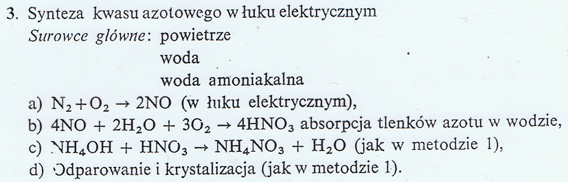 Przykład wariantów koncepcji tworzenie tlenku azotu z tlenu i azotu przebiega w bardzo wysokiej temperaturze (temperatura w łuku elektrycznym ok.