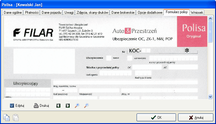 Korzystanie z funkcji programu AGENT.m6 36 4.