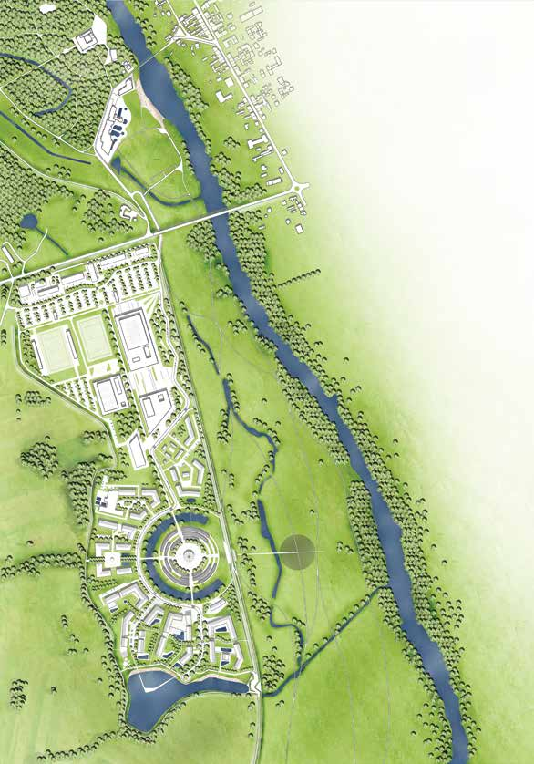 Koncepcja zagospodarowania terenu inwestycyjnego Niniejsza koncepcja przedstawia maksymalną chłonność terenu zgodną z projektem Miejscowego Planu Zagospodarowania Przestrzennego.