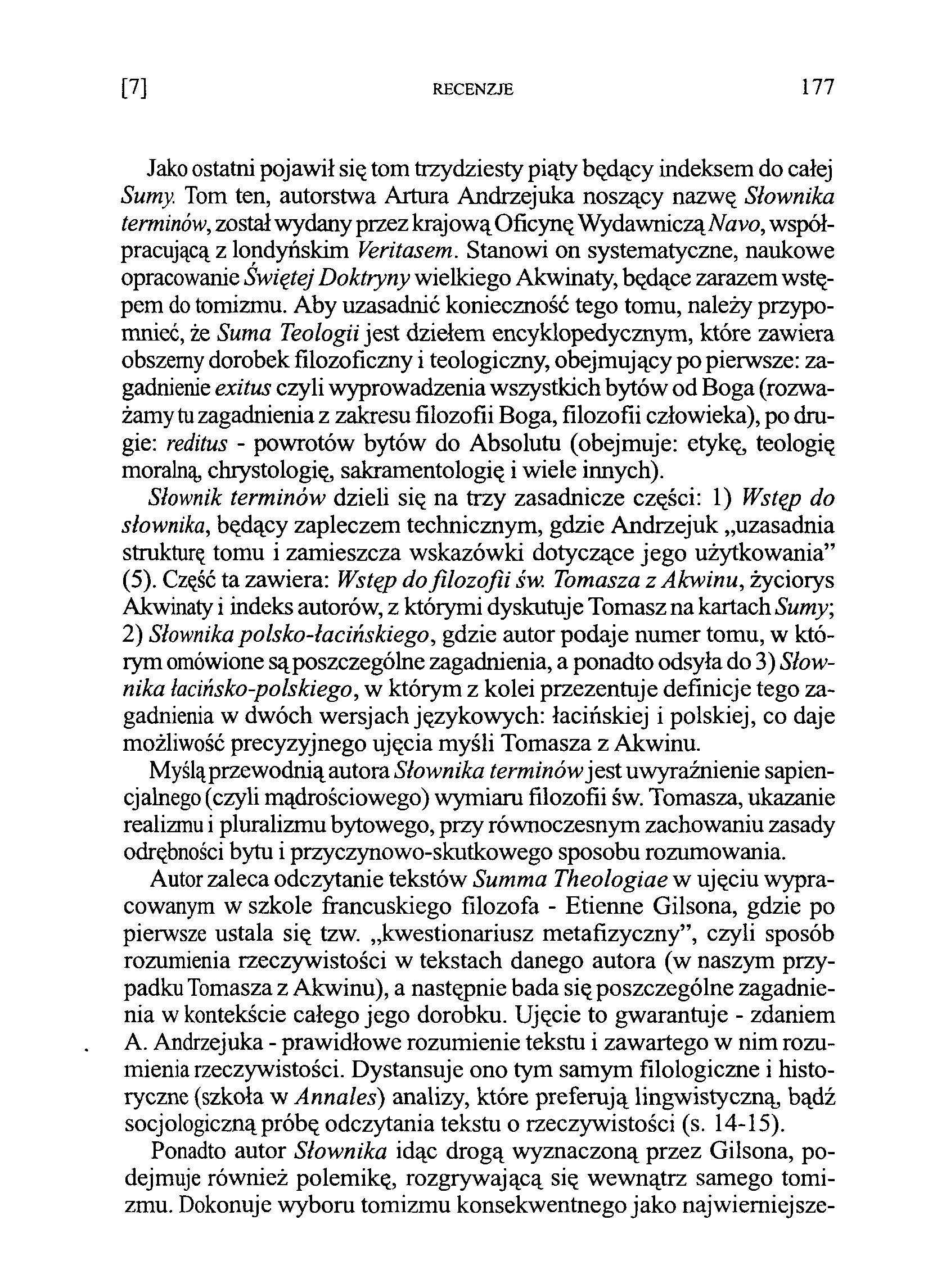 Jako ostatni pojawił się tom trzydziesty piąty będący indeksem do całej Sumy.