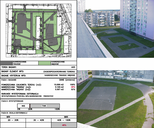 244 p r z e s t r z e ń i FORMa 13 Il. 22. Matryca Badań przestrzeni A03 charakteryzującej się najwyższym stopniem deformacji. Źródło: orac. autora Fig. 22. Data Recording Matrix for area A03 highest level of deformation.