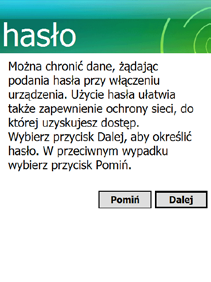 ekrany i konfiguracji ustawień regionalnych, daty i godziny oraz hasła.