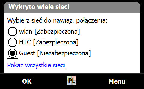 18 Skrócony przewodnik 14. Konfigurowanie połączenia Wi-Fi Połącz się z punktem dostępowym Wi-Fi, aby przeglądać sieć Internet. Podłączanie do otwartej sieci Wi-Fi 1.