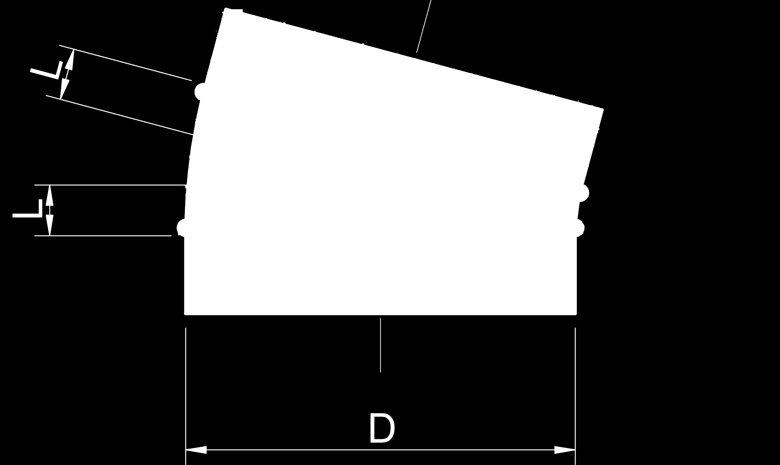1. Kanały i kształtki okrągłe KT 15 1.6 Kolana tłoczone 15 Kolano wykonane ze stali ocynkowanej. Kolano tłoczone, zgrzewane liniowo. Standardowo R = D.